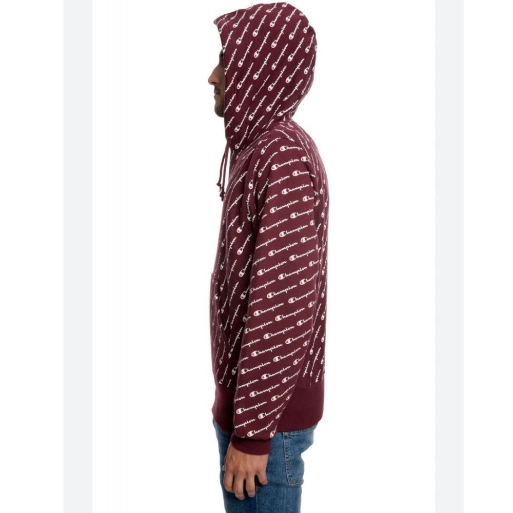 Champion Reverse Weave All Over Script Print Pull… - image 2